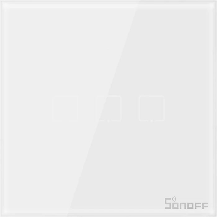 Switch i mençur Sonoff T1 EU TX, 3 kanale, WiFi + RF 433MHz, i bardhë