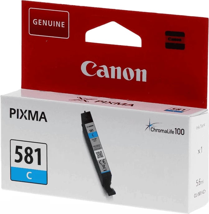 Kartutxh boje, Canon, CLI-581C 2103C001, 5.6 ml, deri 259 faqe, cyan
