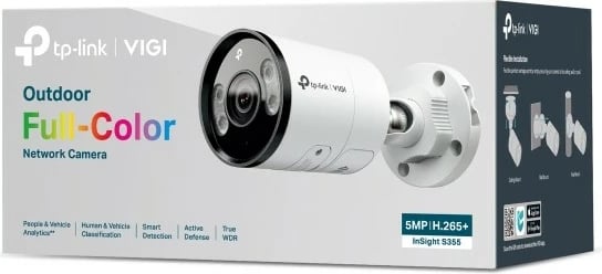 Kamerë sigurie TP-Link INSIGHT S355, IP, 5MP, Outdoor, Wired, bardhë
