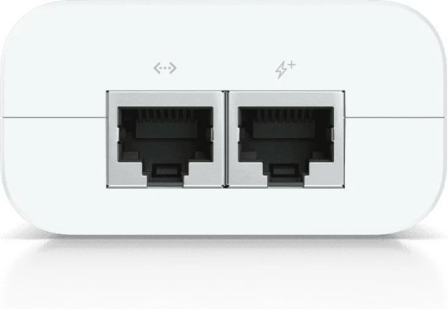 Adapter PoE+ UBIQUITI U-PoE+, 30W, 2x Gigabit LAN, i bardhë