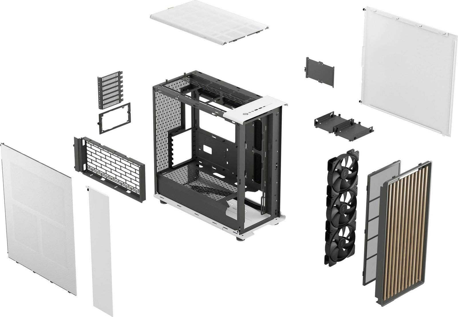 Kasë Fractal Design FD-C-NOR1X-03, Midi Tower, PC, White Kasë Fractal Design FD-C-NOR1X-03, Midi Tower, PC, White