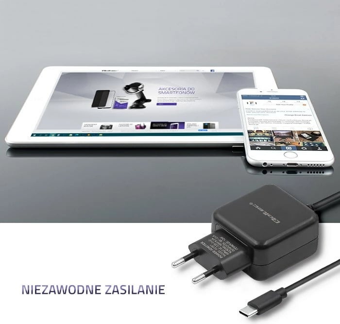 Karikues Qoltec 50197, 12W, 5V, 2.4A, USB Type-C, Zi