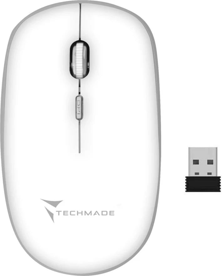 Maus Techmade Wireless 1600 DPI i bardhë
