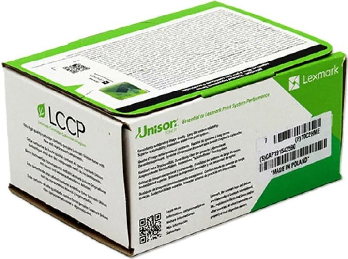 Toner, Lexmark, 702HME 70C2HME, kapacitet i lartë, rendiment 2,400–4,400 faqe, magenta