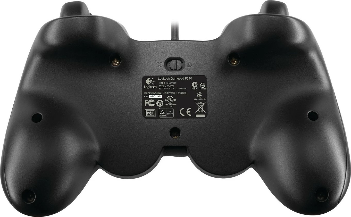 Gamepad Logitech G F310, PC, me kabllo, USB 2.0, ngjyrë zezë/blu