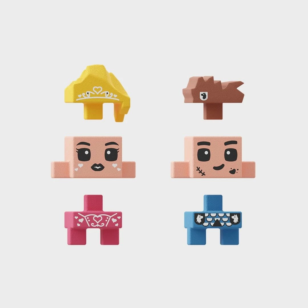Set lodrash ndërtimi Marioinex Waffle Mini Blocks Princess: Tower of Fantasy, 148 pjesë, me figurina