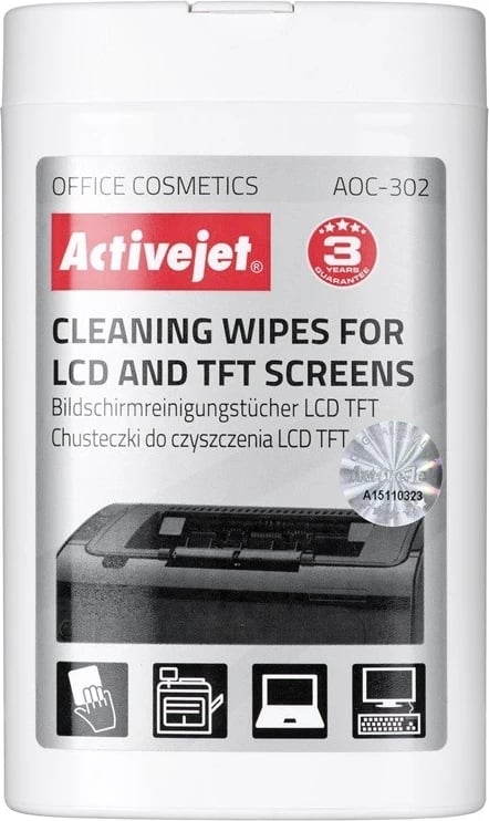 Peceta pastrimi LCD Activejet AOC-302, 100 copë