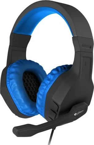 Kufje gaming Genesis Argon 200, me mikrofon, 2x3.5mm, 2m kabllo, zi/blu