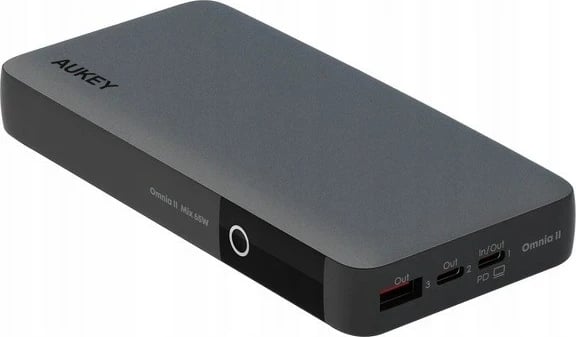 Power bank AUKEY PB-Y43, 20000mAh, 65W, 3xUSB, Gri