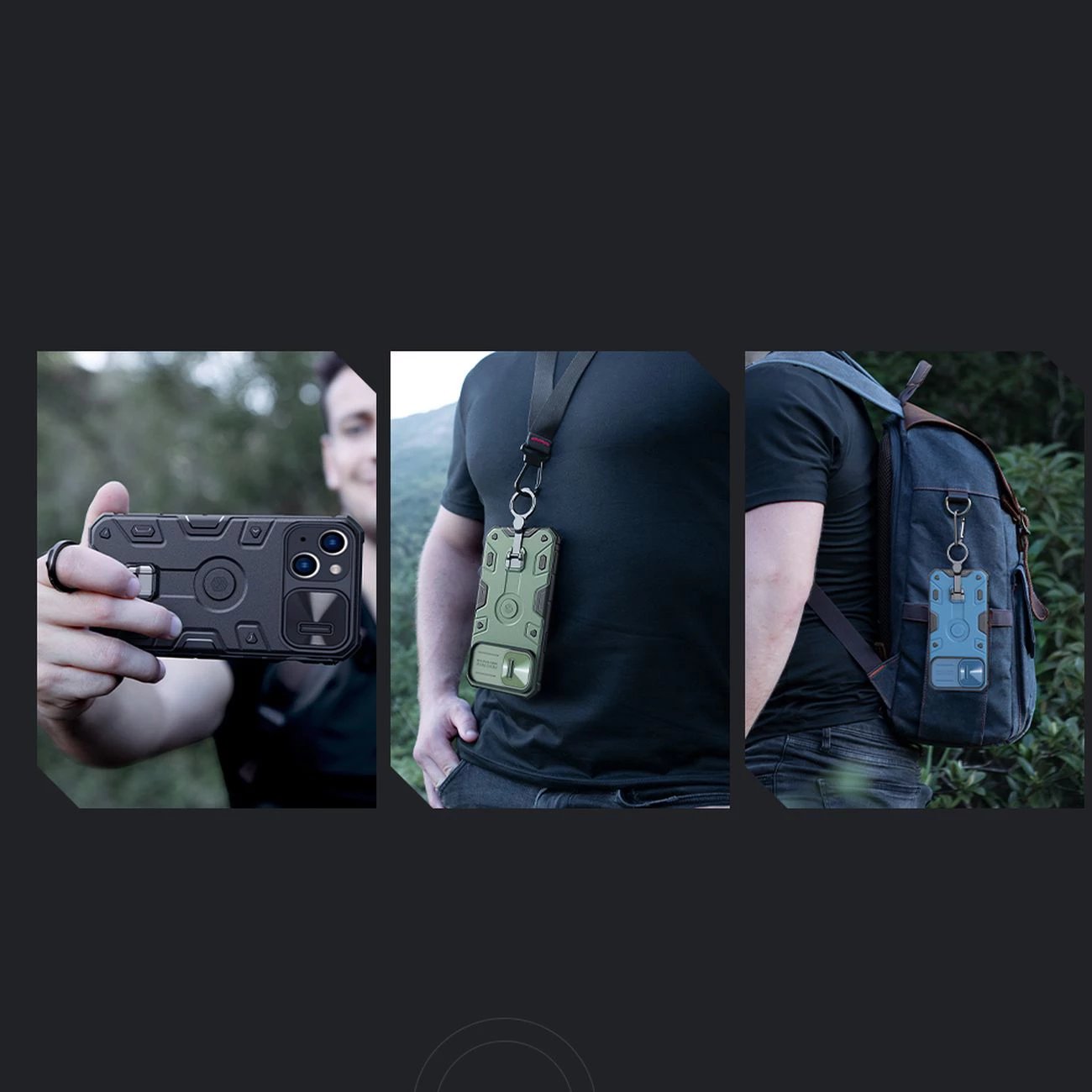Mbështjellës Nillkin CamShield Armor Pro për iPhone 14 Plus, me kapak kamere, mbajtëse gishti dhe stand, Blu Mbështjellës Nillkin CamShield Armor Pro për iPhone 14 Plus, me kapak kamere, mbajtëse gishti dhe stand, Blu