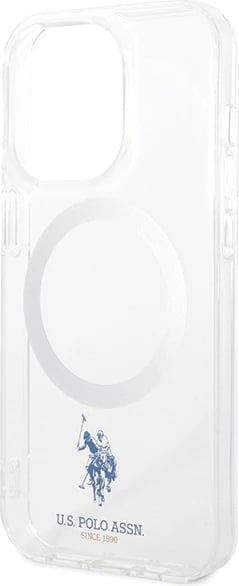 Mbështjellës U.S. Polo Assn. USHMP15LUCIT për iPhone 15 Pro 6.1", MagSafe, Transparent
