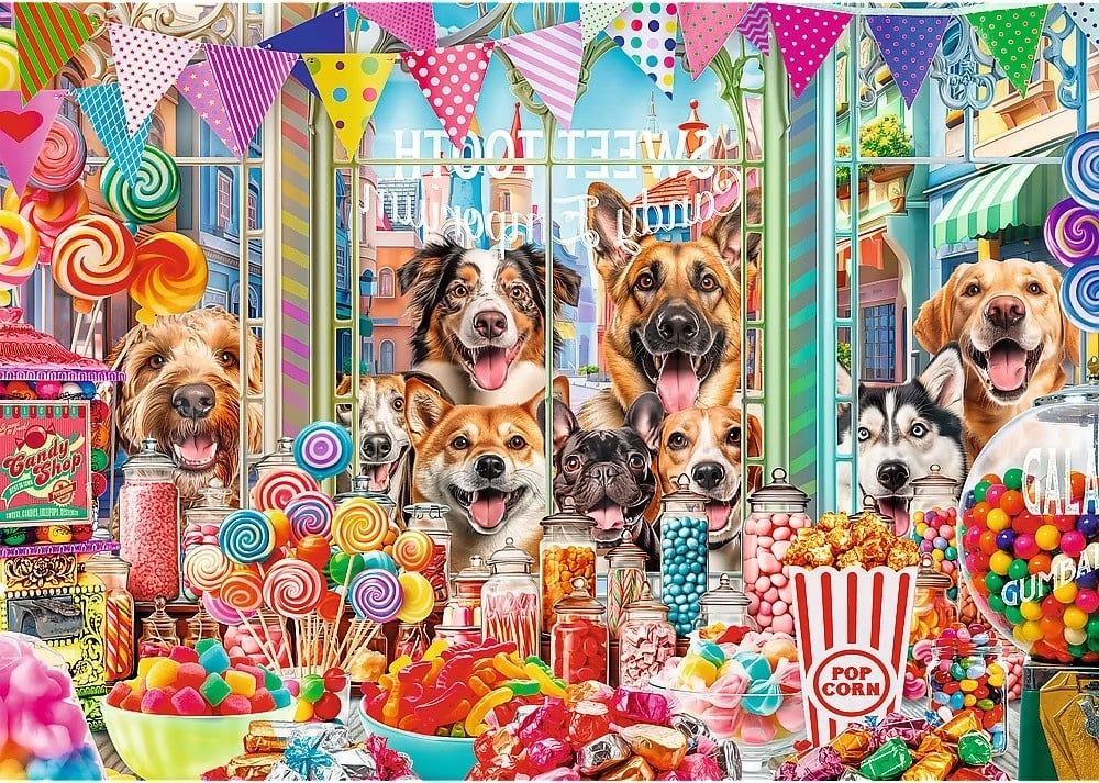 Puzzle Trefl 2x500 pjesë Fluffy Friends, mace dhe qen Puzzle Trefl 2x500 pjesë Fluffy Friends, mace dhe qen