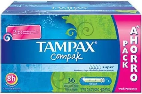 Tampon Tampax Compak Super 36 copë