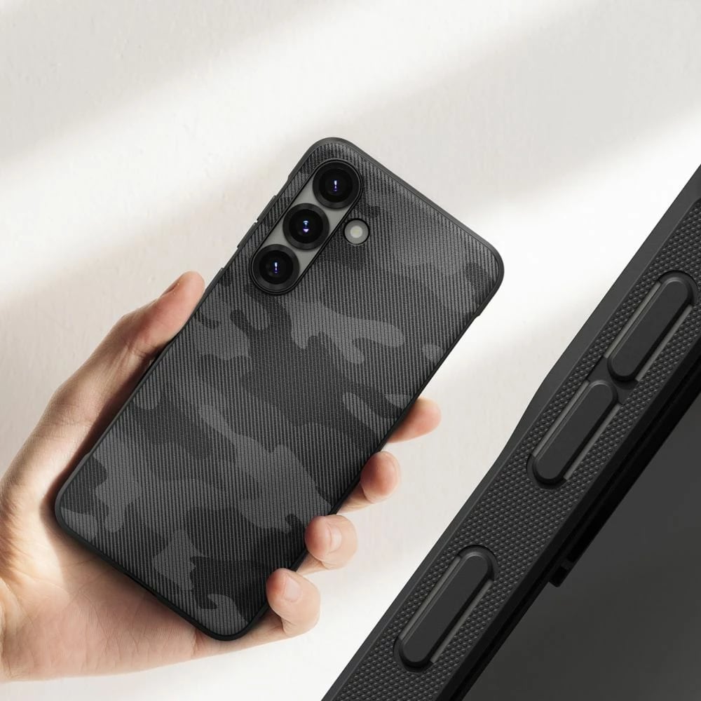 Mbështjellës Ringke Onyx për Samsung Galaxy S25, Black Camo