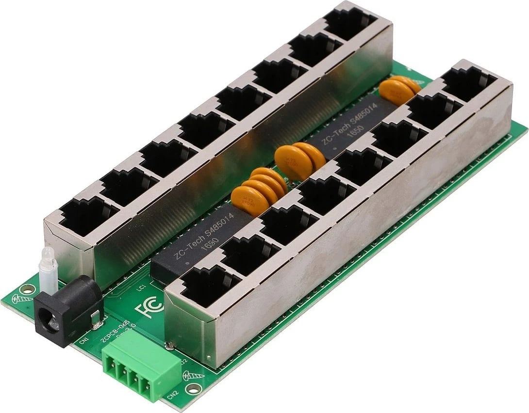 PoE Injector Extralink 8 Porta, Gigabit, Mode B, Blu