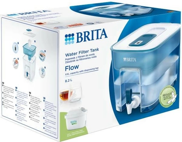 Dispenzer uji me filtër Brita Flow, 8.2L, MAXTRA PRO Pure Performance, Blu Dispenzer uji me filtër Brita Flow, 8.2L, MAXTRA PRO Pure Performance, Blu