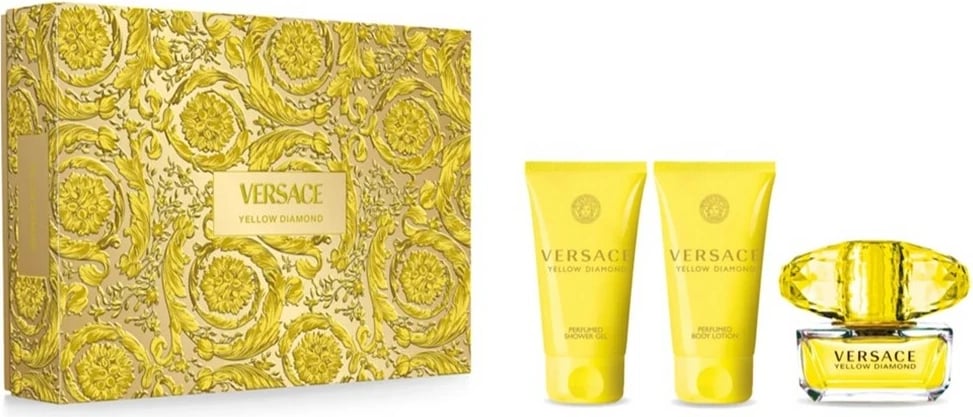 Set Eau de Toilette për femra Versace Yellow Diamond 50ml + xhel dushi 50ml + balsam trupi 50ml