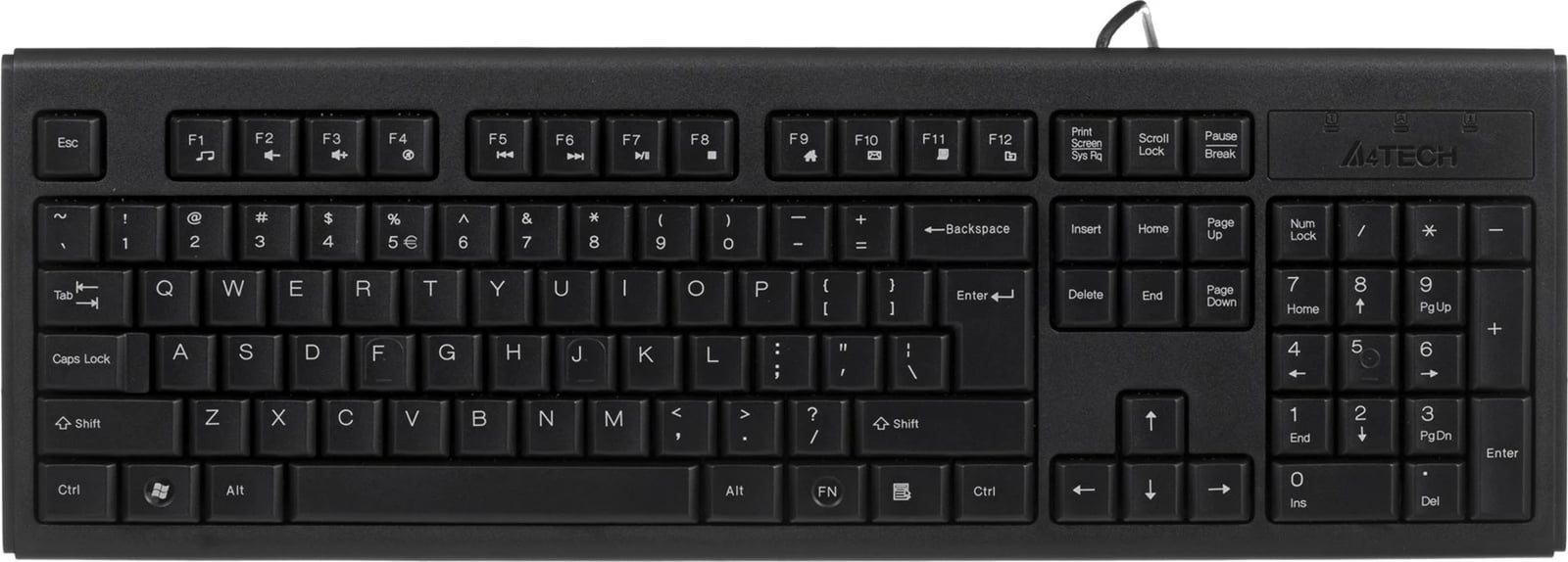 Tastierë A4Tech KR-83, PS/2, e zezë 
