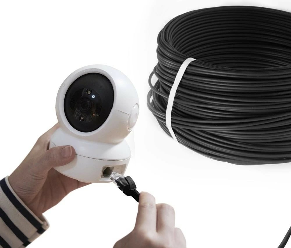 Kabllo rrjeti Extralink Cat6 F/UTP, 305m, e zezë
