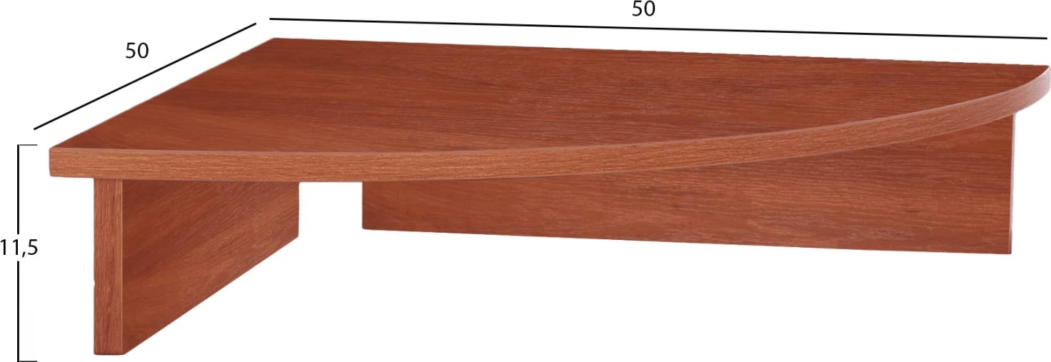 Bazë monitori për zyre, trekëndëshe, ngjyrë druri molle, FH2451.04, 50x50x11.6 cm