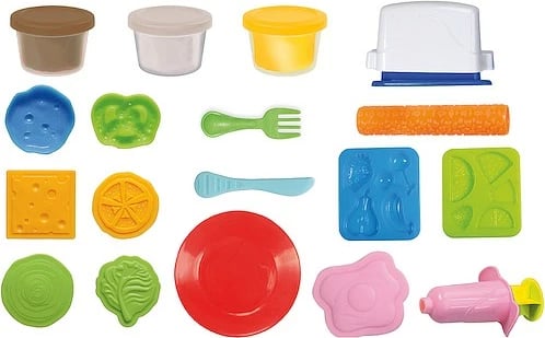 Set plasteline Smily Play SP83962 për modelim toste, 3 ngjyra