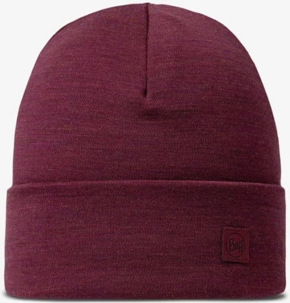 Kapelë Buff Midweight Merino Wool, e kuqe, për të rritur, unisex