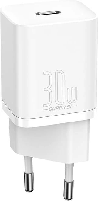 Karikues i shpejtë Baseus Super Si 1C, 30W, USB-C, i bardhë