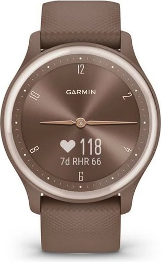 Smartwatch Garmin vívomove Sport, OLED, GPS, ngjyrë ari rozë