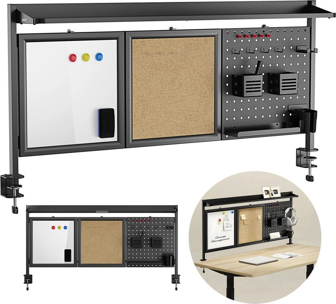 Ndarës tavoline Ergo Office ER-300B me organizator, çelik, i zi