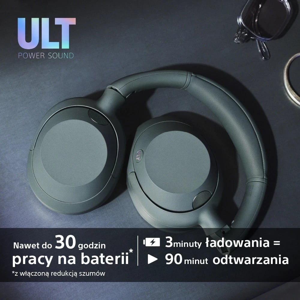 Kufje Sony ULT Wear, me anulim zhurme aktiv, ngjyrë e zezë