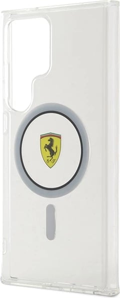 Mbështjellës Ferrari IML Transp Inner Circle Line MagSafe për Samsung Galaxy S24 Ultra, zi