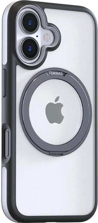 Mbështjellës Torras Ostand R Fusion për iPhone 16 Plus, i zi