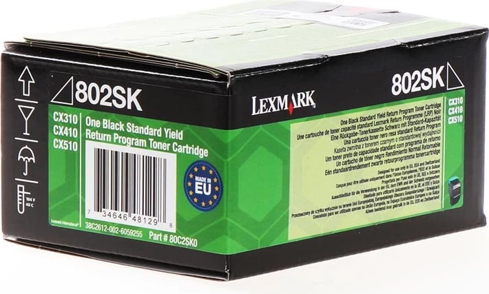 Toner Lexmark 802SK 80C2SK0 XL 2500 faqe, e zezë