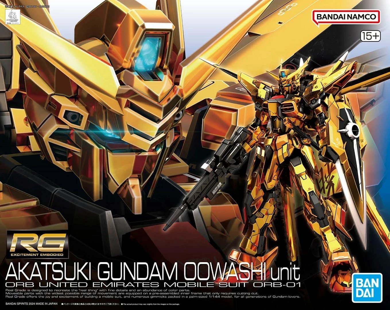 Model Gundam Bandai RG 1/144 Akatsuki Oowashi, i artë