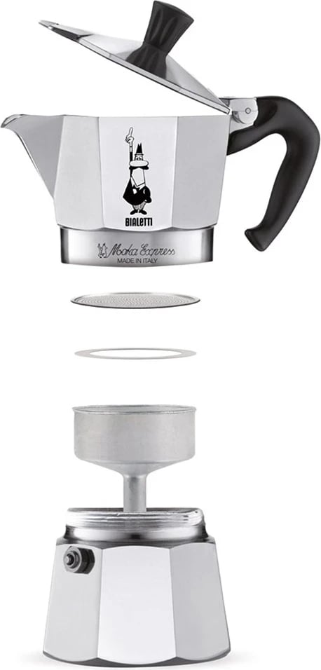 Aparat kafeje BIALETTI MOKA EXPRESS 18TZ, 900 ml argjendtë