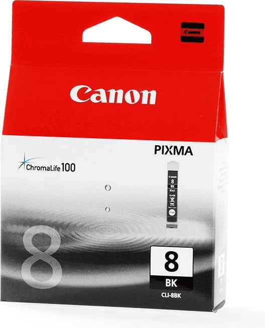 Kasetë boje, Canon, CLI-8BK / 0620B001, 13 ml, 400 faqe, e zezë