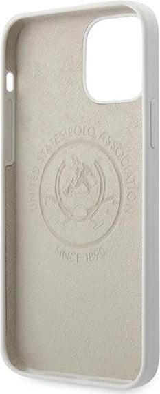 Mbështjellës U.S. Polo Assn. USHCP12MSLHRWH për iPhone 12/12 Pro 6.1", silikon, bardhë