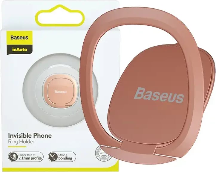 Mbështjellës Baseus SUYB-0R për celular, ring holder, rose gold