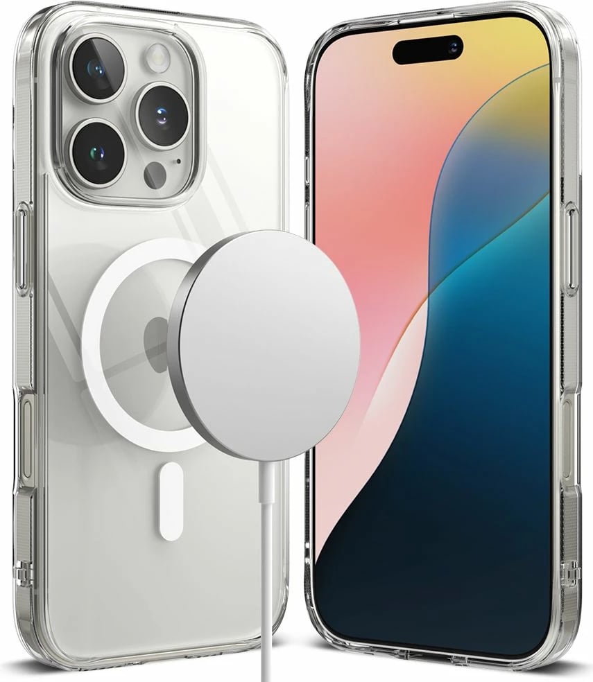 Mbështjellës Ringke Fusion MagSafe për iPhone 16 Pro Max, Transparent