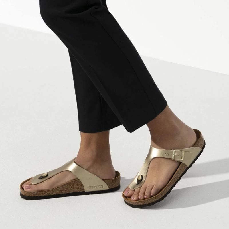 Flip-flops për femra Birkenstock, të arta