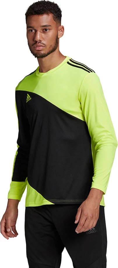 Fanellë portieri adidas për meshkuj, e zezë-lemon