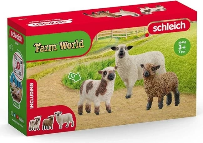 Set lodrash dele Schleich FARM WORLD, multikolor, 3 copë