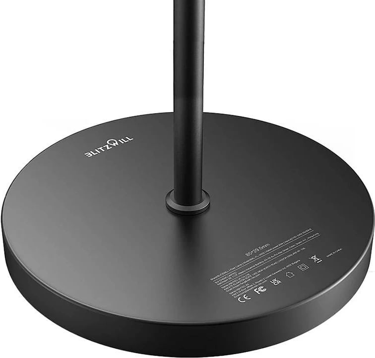 Llambë dyshemeje BlitzWolf BWL-FL-0001 me dy koka, 36W, me telekomandë, e zezë