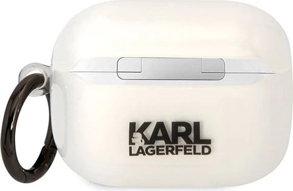 Mbështjellës Karl Lagerfeld KLAPHNCHTCT për AirPods Pro, Choupette, transparent, me unazë