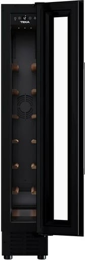 Ftohës vere i inkastrueshëm, TEKA, RVU 10008 GBK (113610003), 8 shishe, display dhe kontroll elektronik, LED, klasa G, i zi