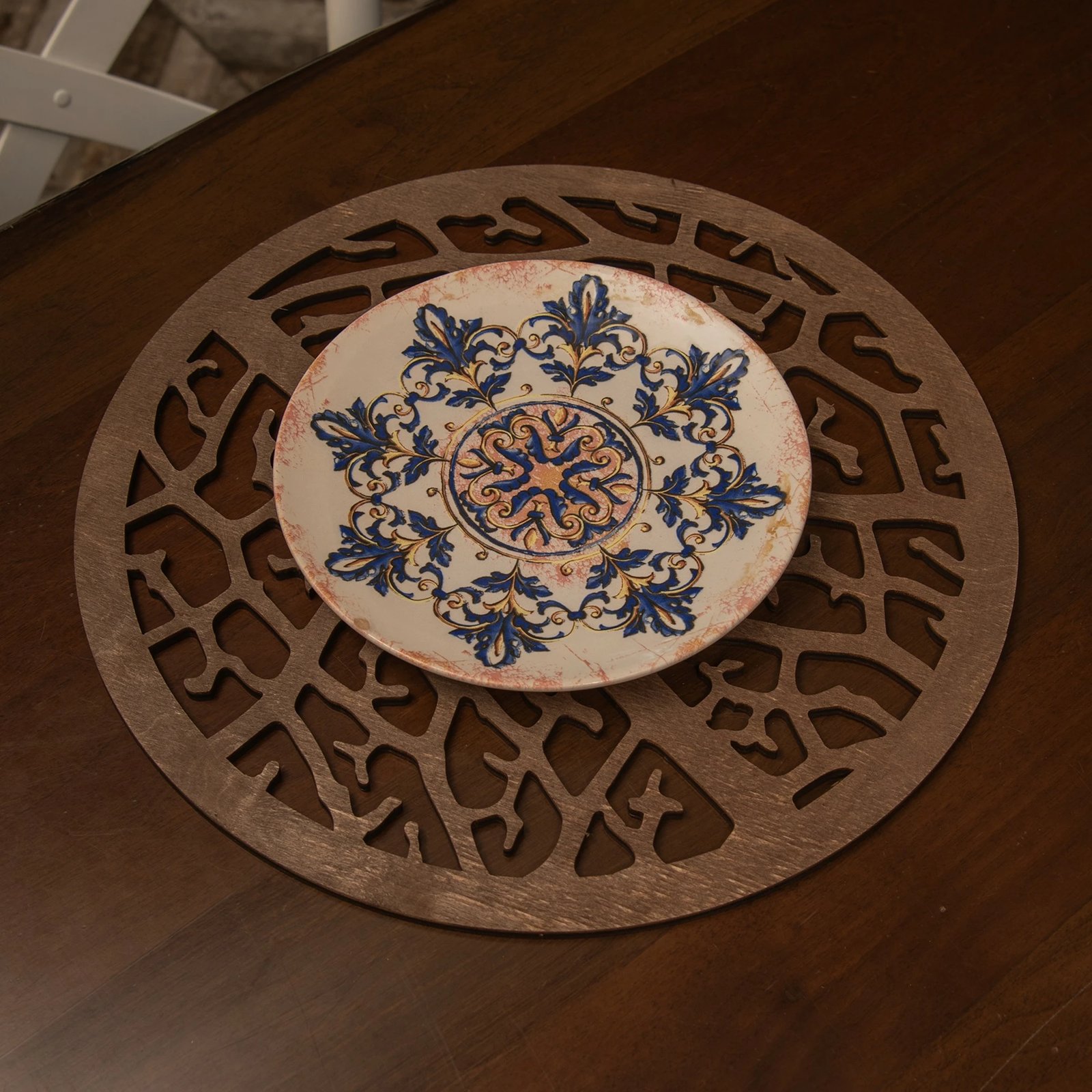 Set nënshtrues tavoline prej druri Hermia, 6 copë, ngjyrë wenge