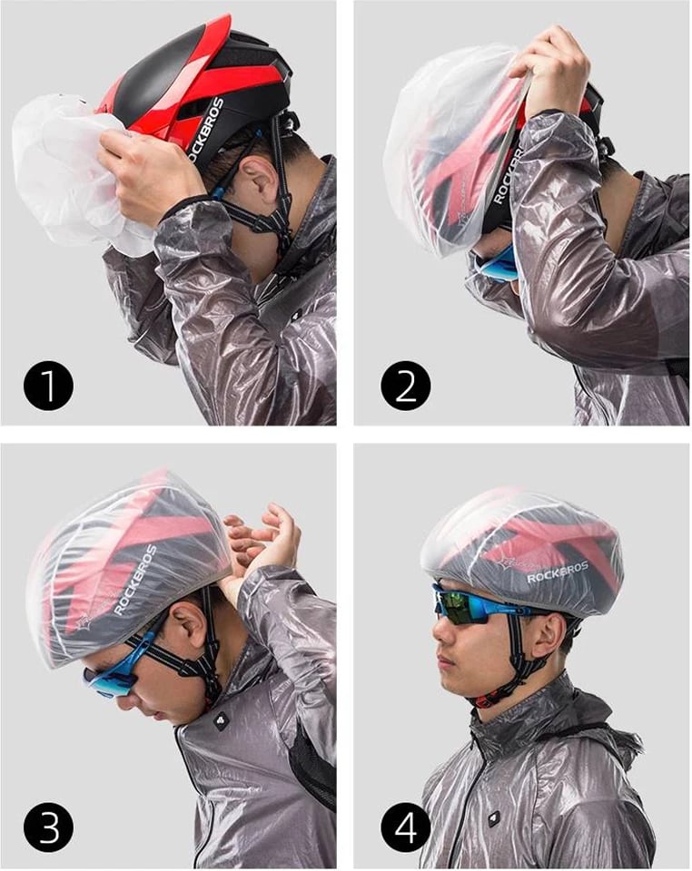 Mbulesë shiu për helmetë biçiklete Rockbros 20001GN, e gjelbër