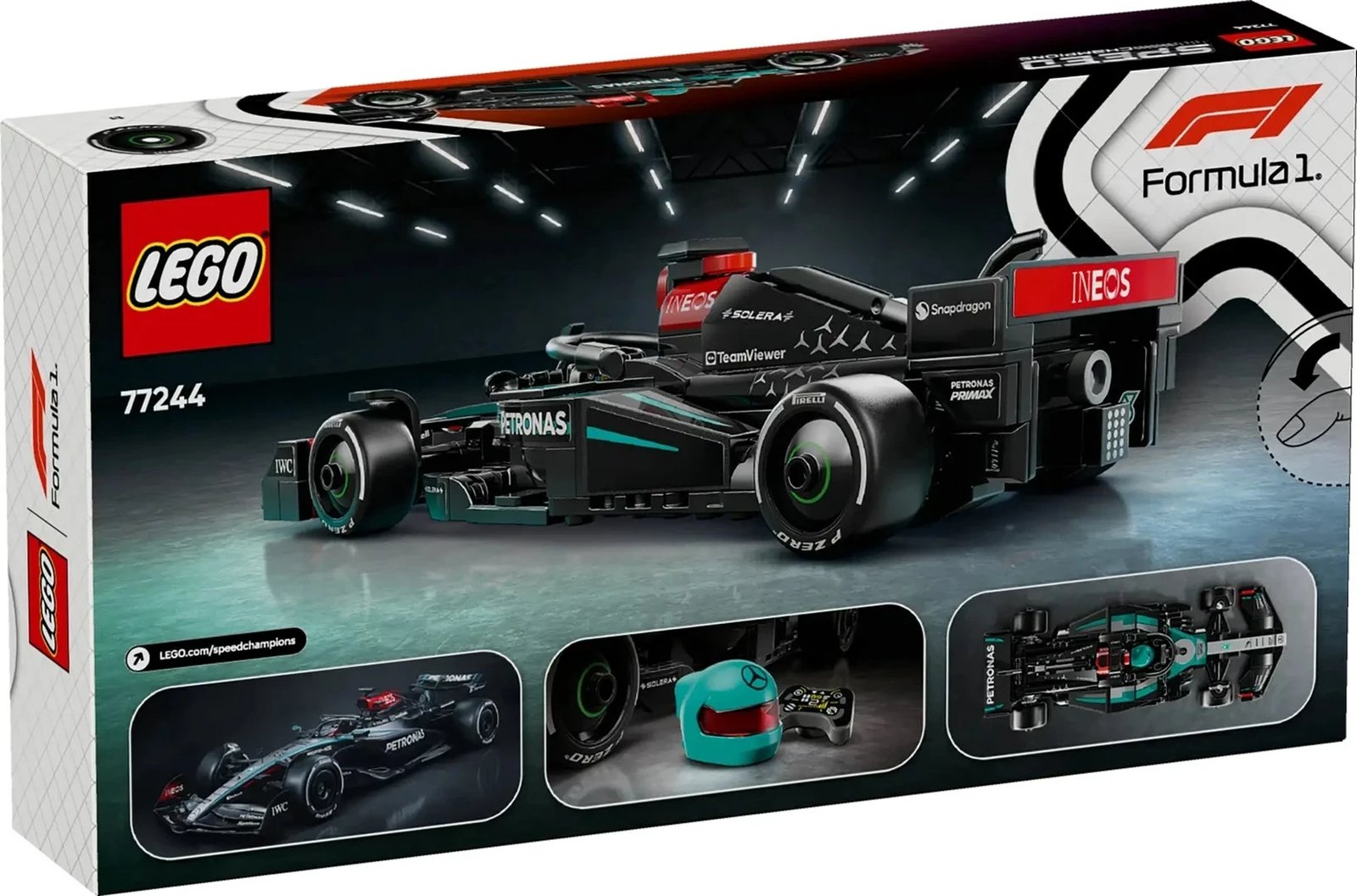 Set LEGO Speed Champions Mercedes-AMG F1 W15, 77244, 267 pjesë, me minifigurë