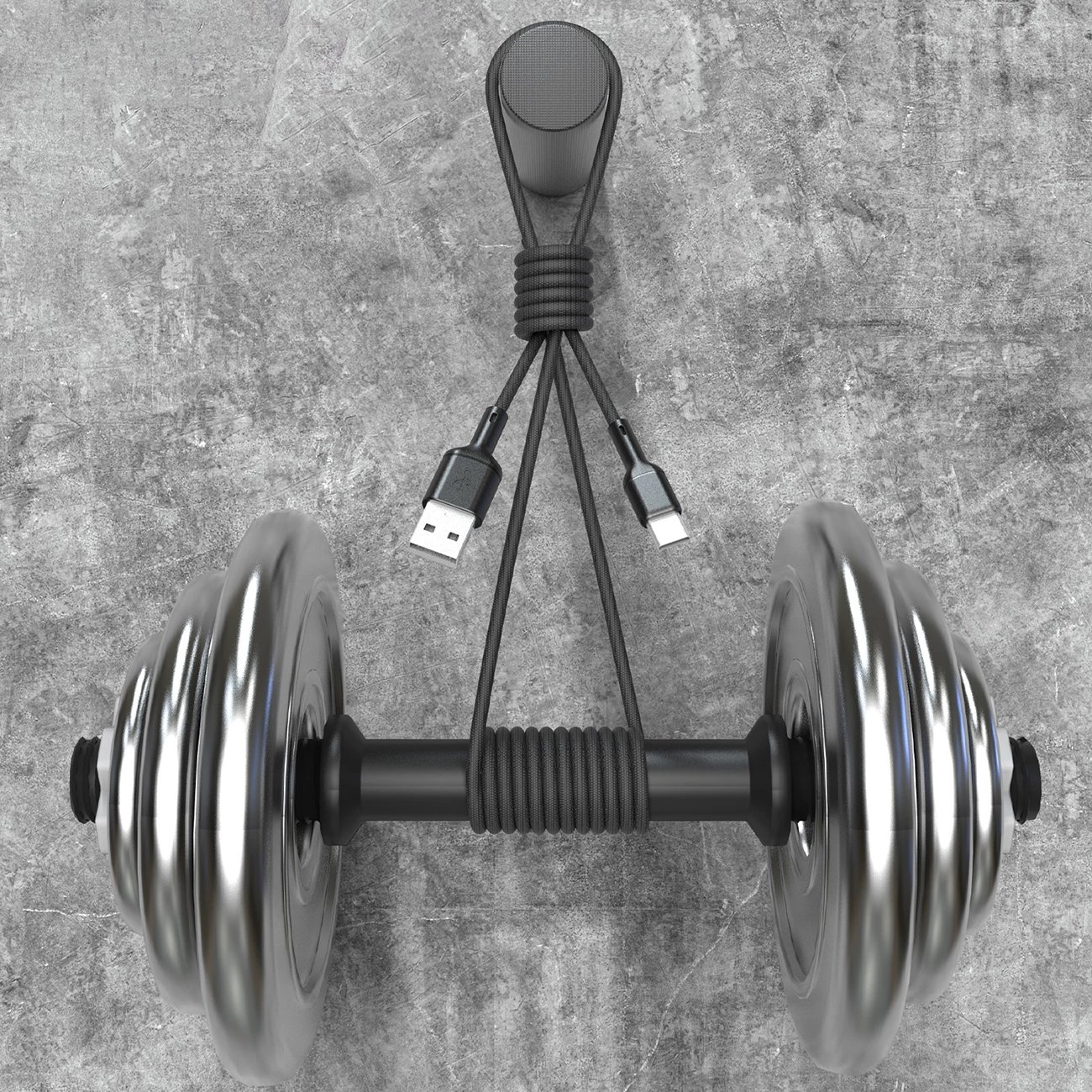 Kabllo Dudao L9T USB-A në USB-C, 1m, 5A, e zezë