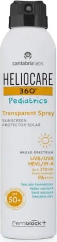 Spray për diell për fëmijë Heliocare 360 Pediatrics Transparent Spray SPF 50, 200ml
